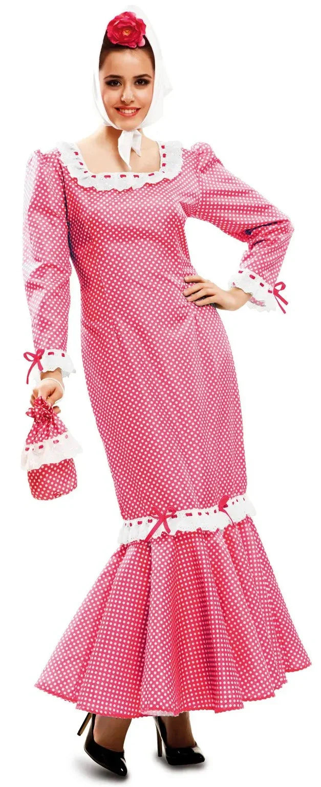 Disfraz de Chulapa Madrileña Rosa para Mujer Chulapos y Chulapas Viving